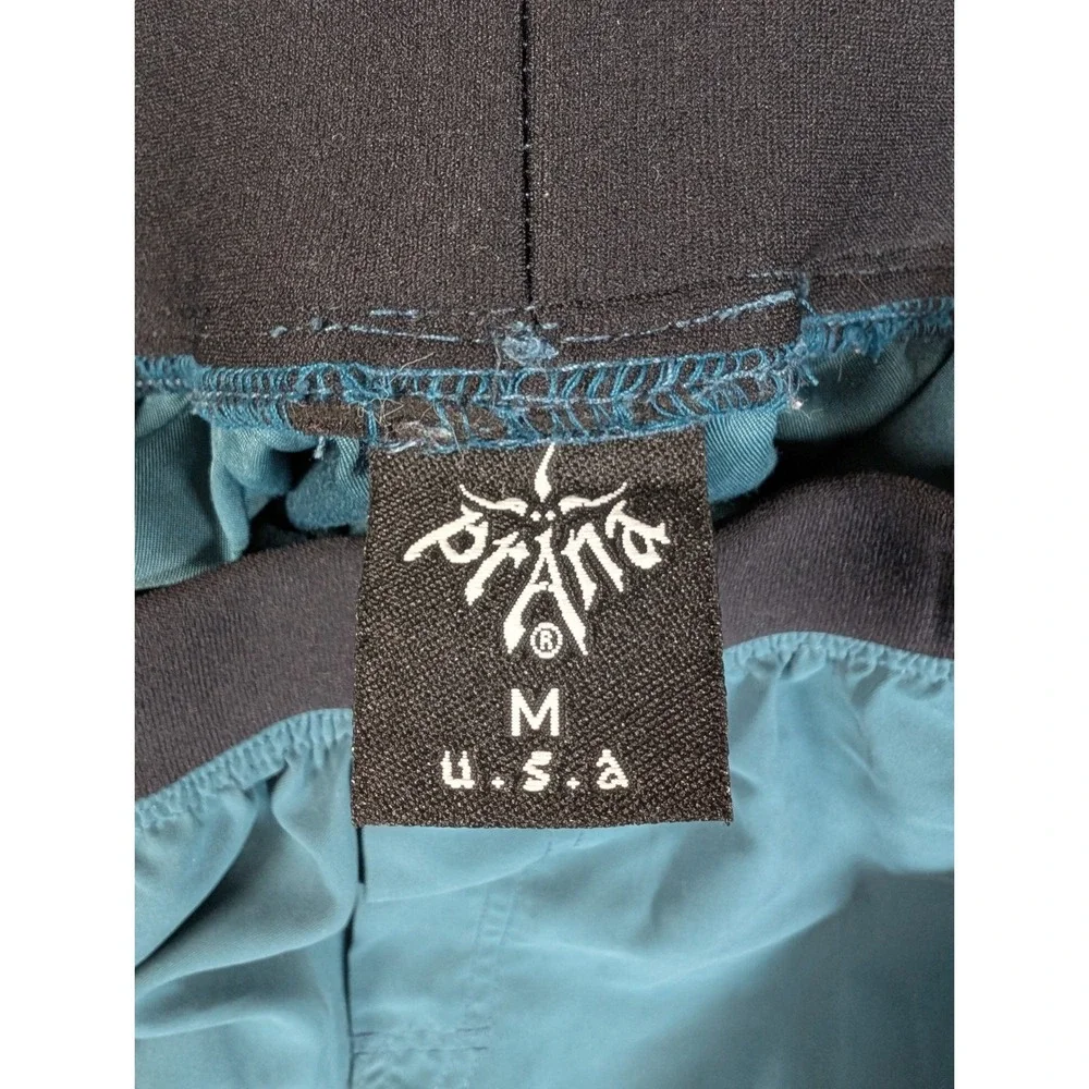 Prana Breathe Mens Nylon Cargo Shorts Teal Blue Green Climbing Hiking Size M